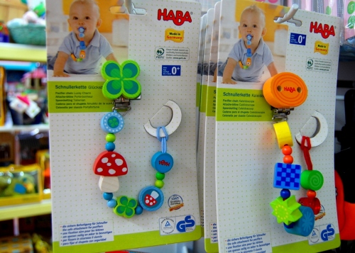 Pacifier clips by HABA - made in Germany